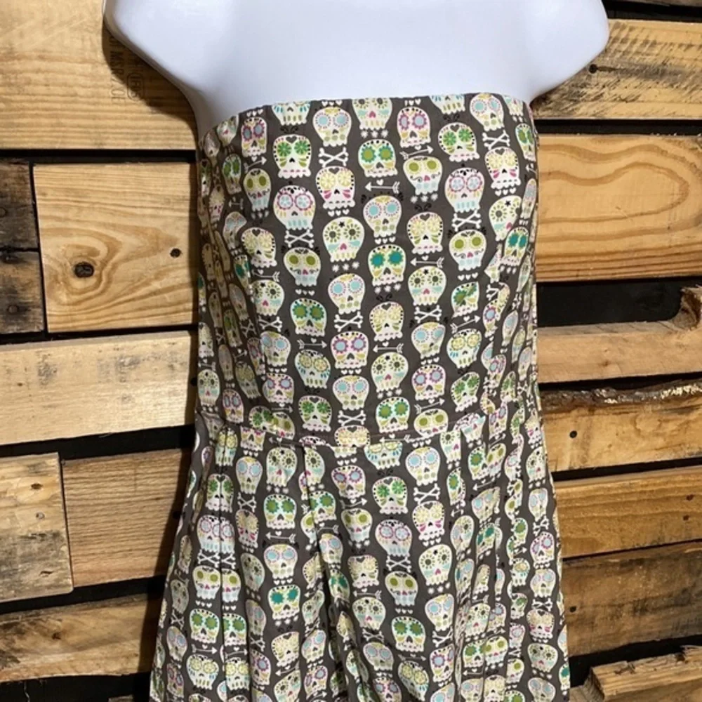 Beehop & Wally‎ Skull Strapless Dress Medium Made in The USA
